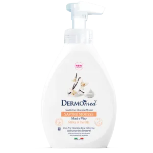 Sapun spuma pentru maini si fata Lapte si Vanilie, 500ml, Dermomed