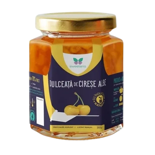 Dulceata de cirese albe cu indulcitor natural, 300g, Sweeteria — preț și oferte
