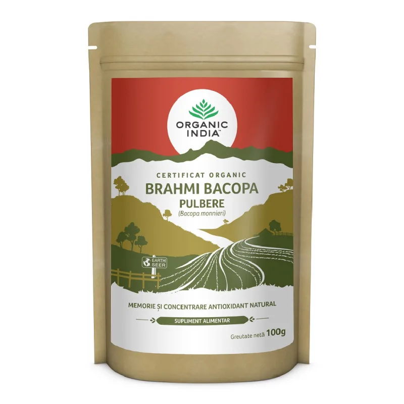 Brahmi Bacopa pulbere, 100 g, Organic India — preț și oferte