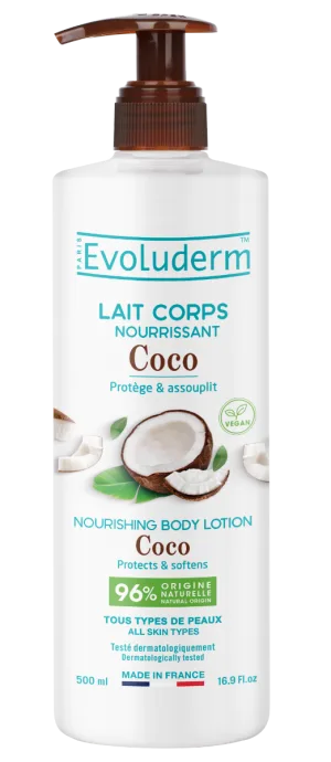 Lapte de corp hranitor Coco, 500ml, Evoluderm