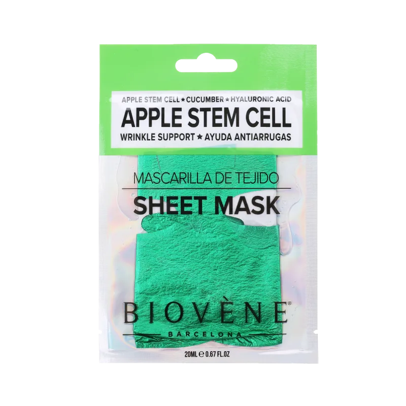 Masca servetel cu celule stem din mar si acid hialuronic Wrinkle Support, 20ml, Biovene — preț și oferte