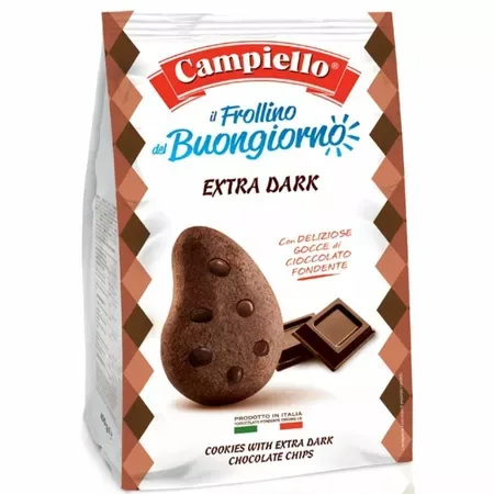 Biscuiti cu ciocolata neagra, 400g, Campiello — preț și oferte