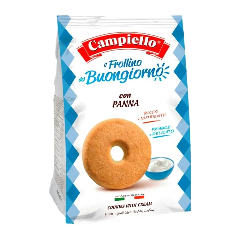 Biscuiti cu cereale, lapte si vanilie, 250 g, Campiello — preț și oferte