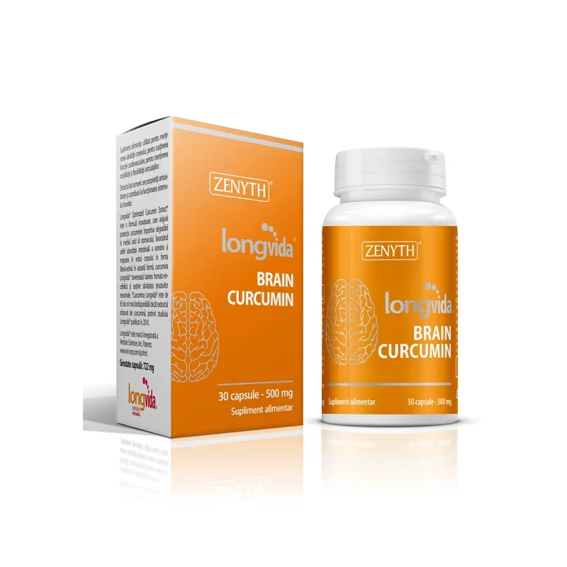 Longvida Brain Curcumin, 30 capsule, Zenyth — preț și oferte