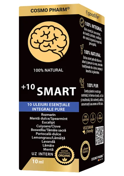 Mix de uleiuri esentiale integrale +10 Smart, 10ml, Cosmopharm — preț și oferte