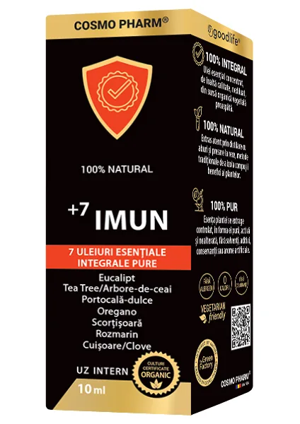 Mix de uleiuri esentiale integrale +7 Imun, 10ml, Cosmopharm — preț și oferte