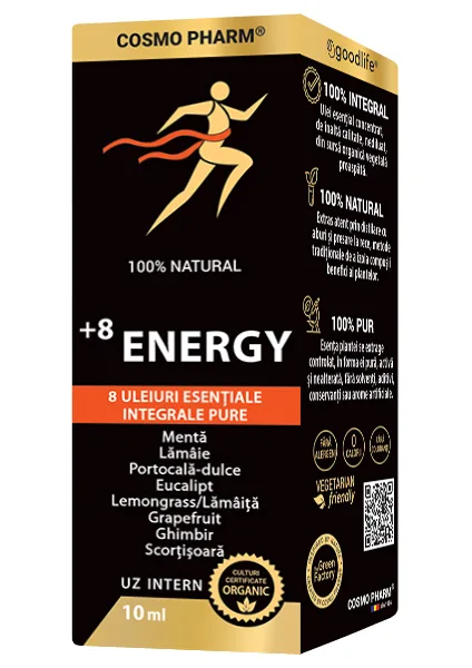 Mix de uleiuri esentiale integrale +8 Energy, 10ml, Cosmopharm — preț și oferte