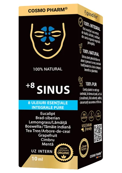 Mix de uleiuri esentiale +8 Sinus, 10ml, Cosmopharm — preț și oferte
