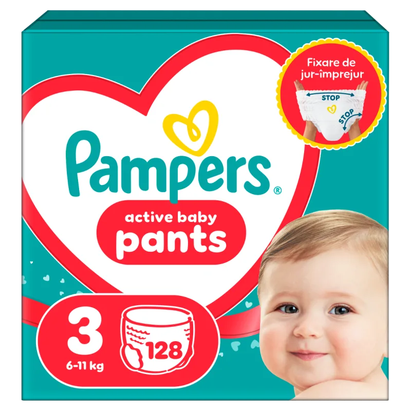 Scutece Pants Nr. 3 pentru 6-11 kg, 128 bucati, Pampers — preț și oferte
