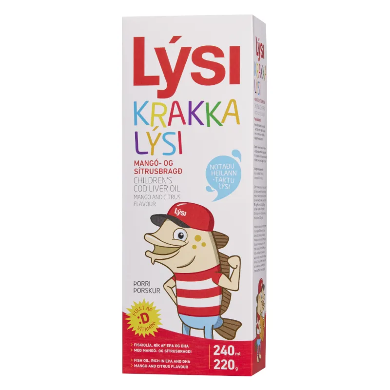 Ulei din ficat de cod pentru copii, 240ml, Lysi LYSI ISLANDA — preț și oferte