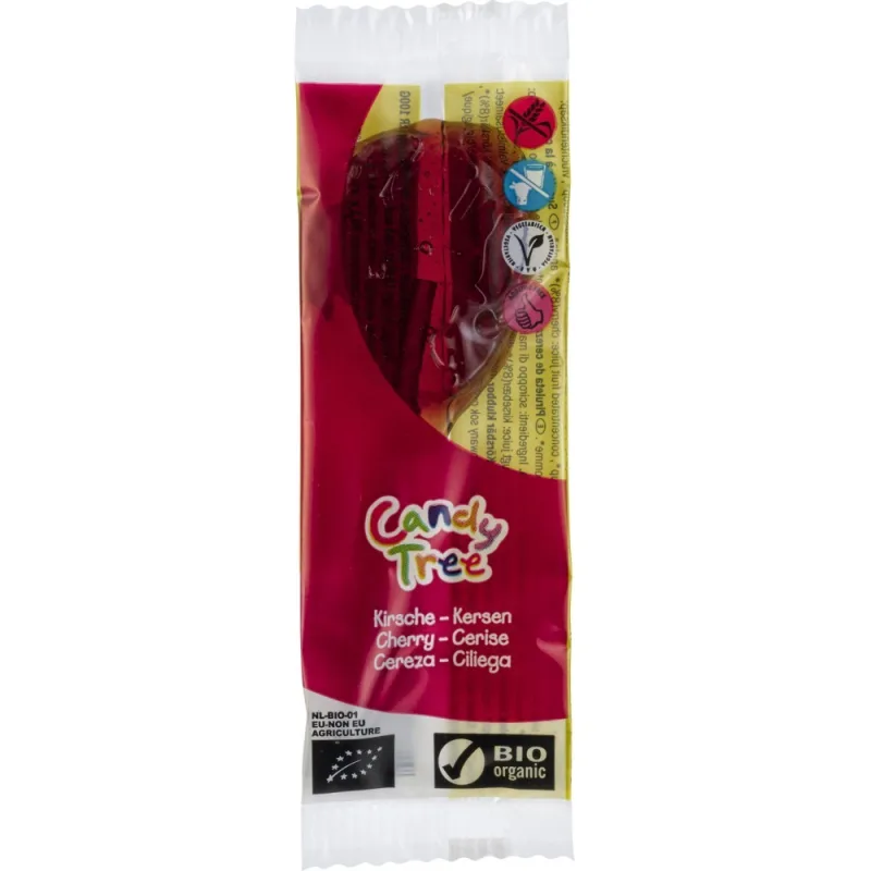 Acadele Bio fara gluten si lactoza cu cirese, 13g, Candy Tree — preț și oferte