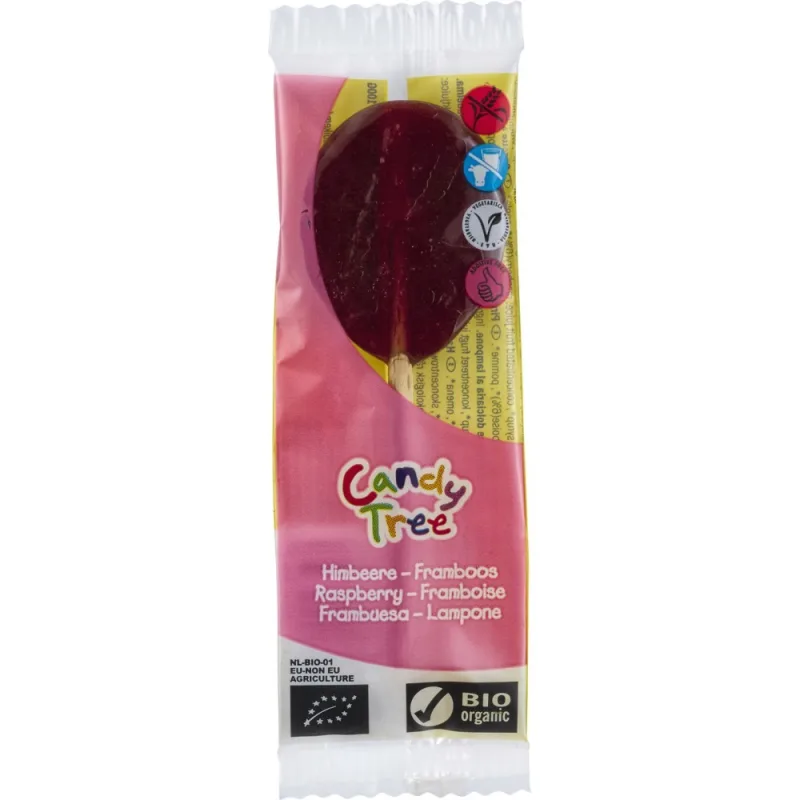 Acadele Bio fara gluten si lactoza cu zmeura, 13g, Candy Tree — preț și oferte