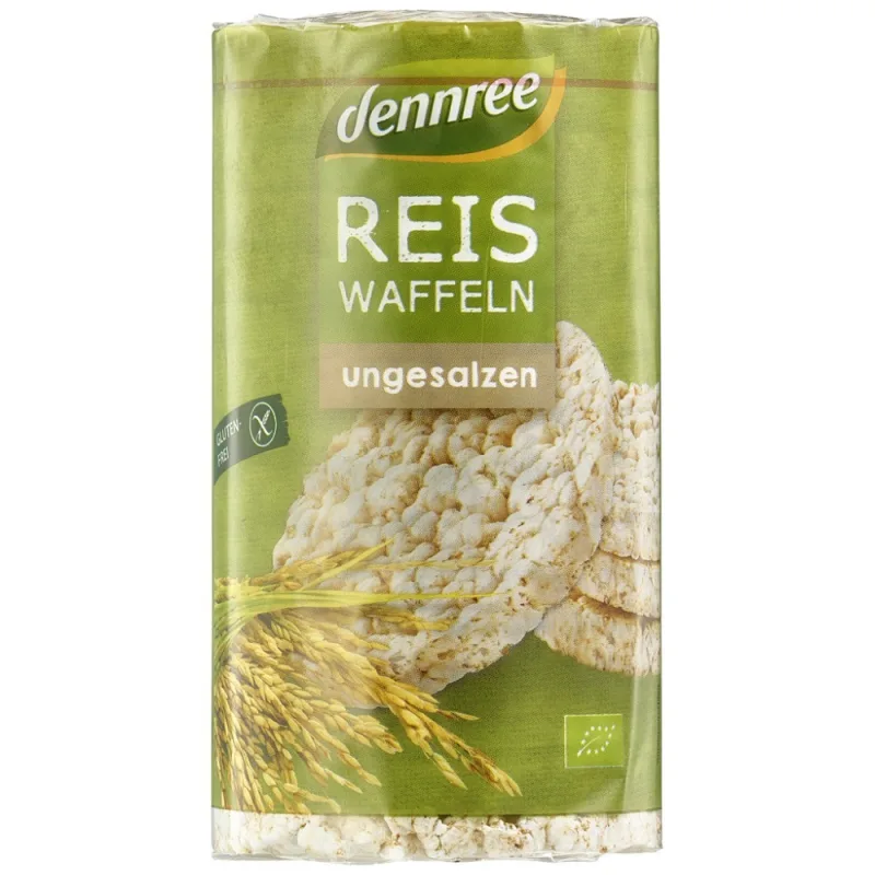 Rondele ecologice din orez expandat fara sare si fara gluten, 100g, Dennree — preț și oferte