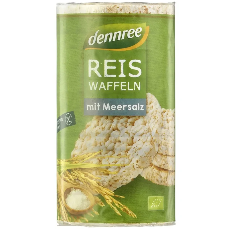 Rondele ecologice din orez expandat cu sare si fara gluten, 100g, Dennree — preț și oferte