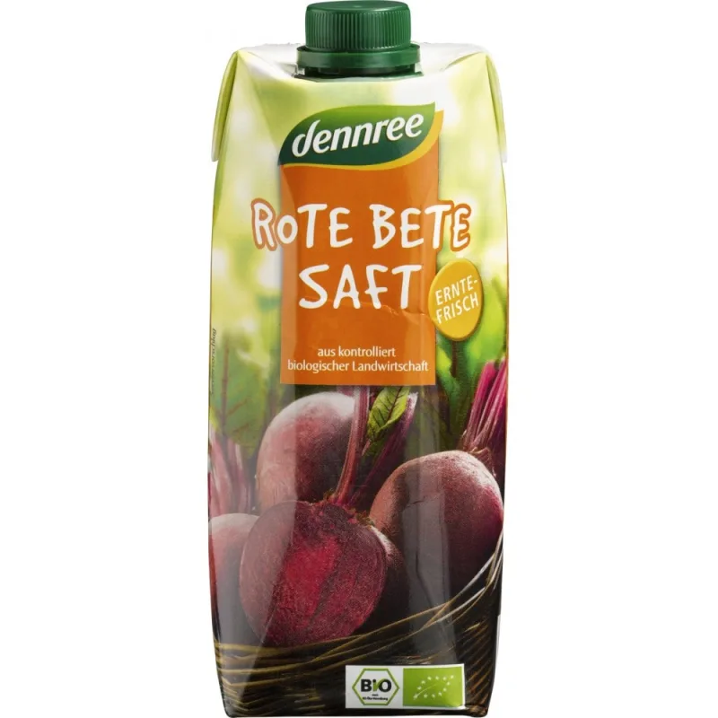 Suc de sfecla rosie ecologic si vegan, 500ml, Dennree — preț și oferte