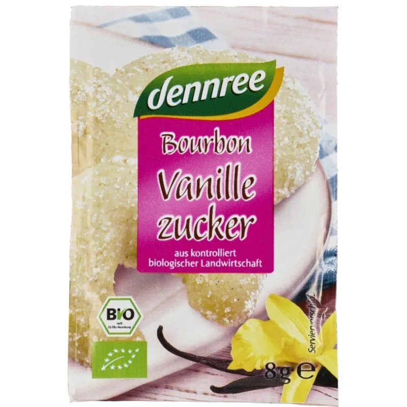 Zahar vanilat bourbon ecologic, 4x8g, Dennree — preț și oferte