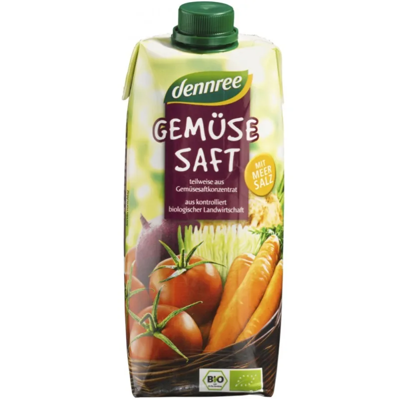 Suc de legume vegan si ecologic, 500ml, Dennree — preț și oferte