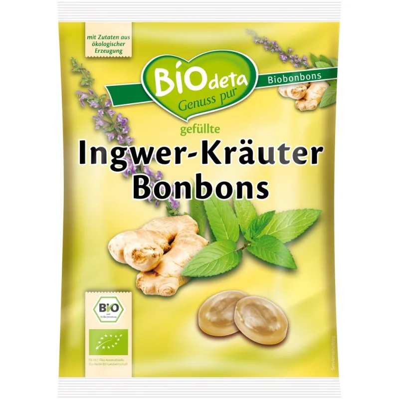 Bomboane Bio cu ghimbir, 75g, BIOdeta — preț și oferte
