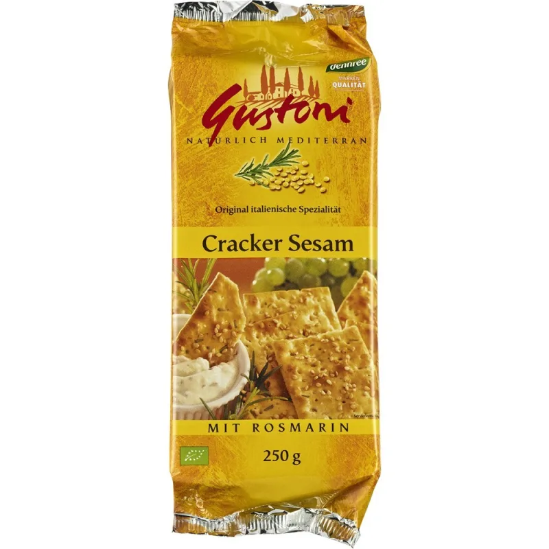Biscuiti eco crocanti cu susan si rozmarin, 250g, Gustoni — preț și oferte