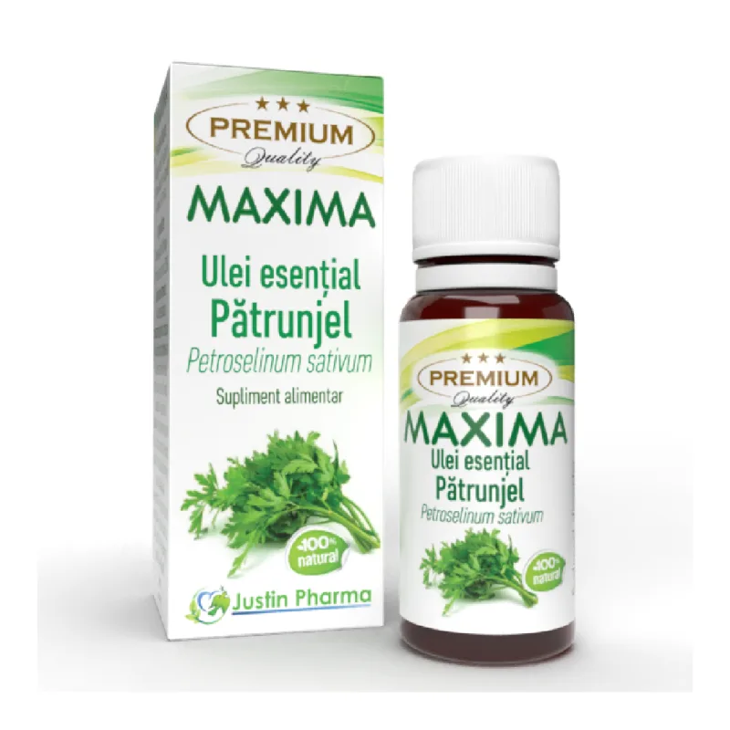 Ulei esential de patrunjel Maxima, uz intern, 10 ml, Justin Pharma — preț și oferte