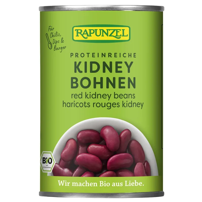 Fasole Bio Kidney rosie la conserva, 400g, Rapunzel — preț și oferte