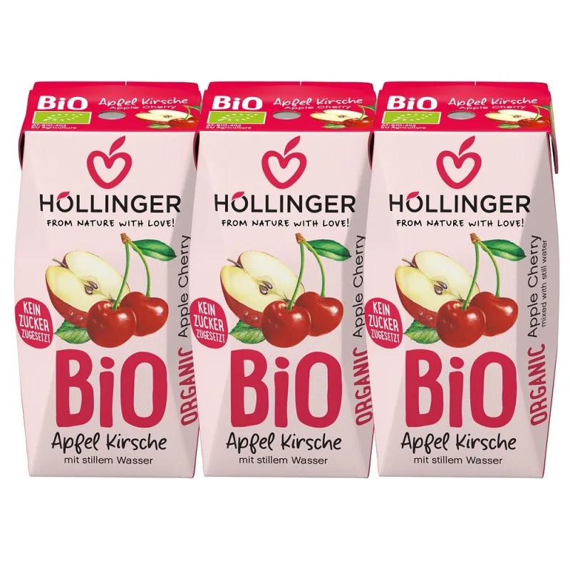 Nectar Bio de mere si cirese, 600ml, Hollinger — preț și oferte