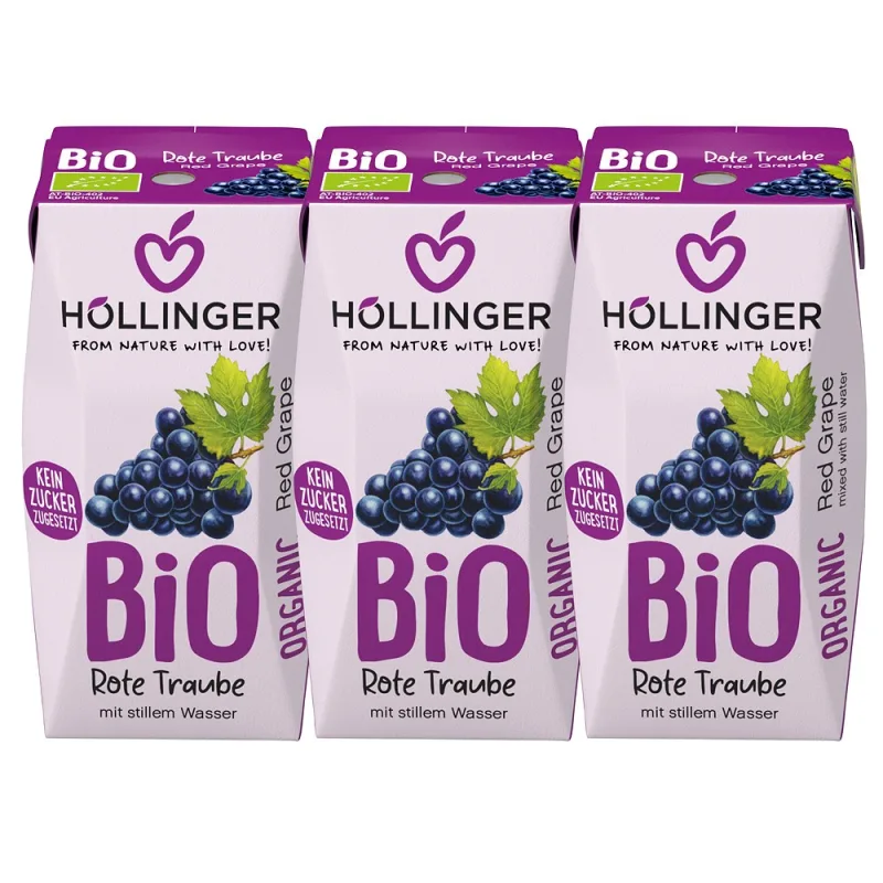 Nectar Bio de struguri rosii, 600ml, Hollinger — preț și oferte