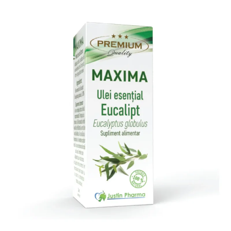 Ulei esential de Eucalipt Maxima, 10 ml, Justin Pharma — preț și oferte