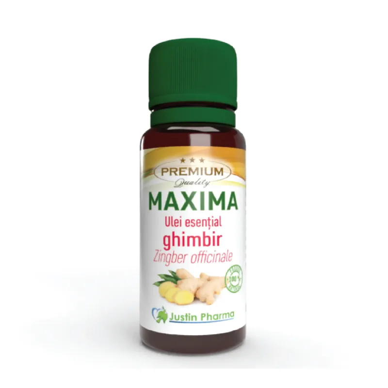 Ulei esential Ghimbir Maxima, uz extern, 10 ml, Justin Pharma — preț și oferte