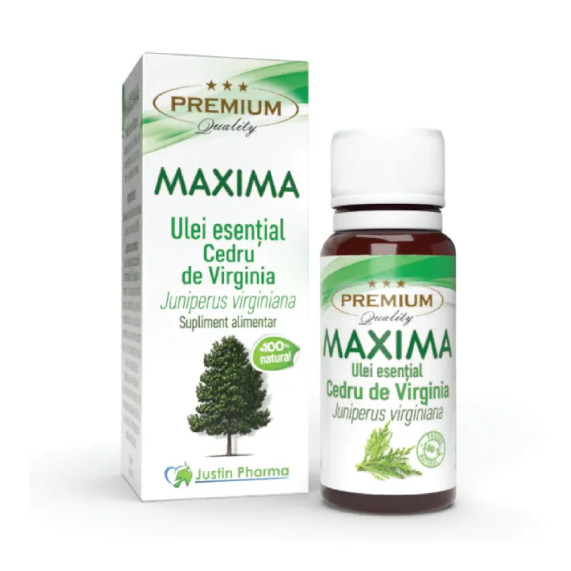 Ulei esential Cedru de Virginia Maxima, uz intern, 10 ml, Justin Pharma — preț și oferte