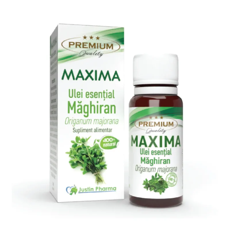 Ulei esential Maghiran, uz intern, 10 ml, Justin Pharma — preț și oferte