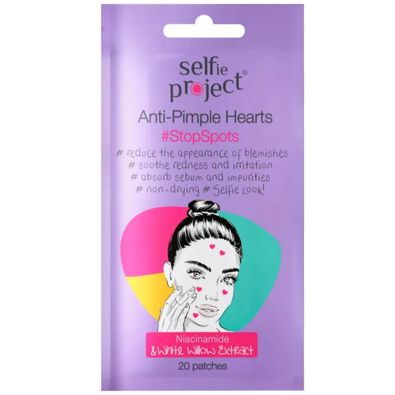 Plasturi anti-cosuri Stop Spots Hearts, 20 bucati, Selfie Project — preț și oferte