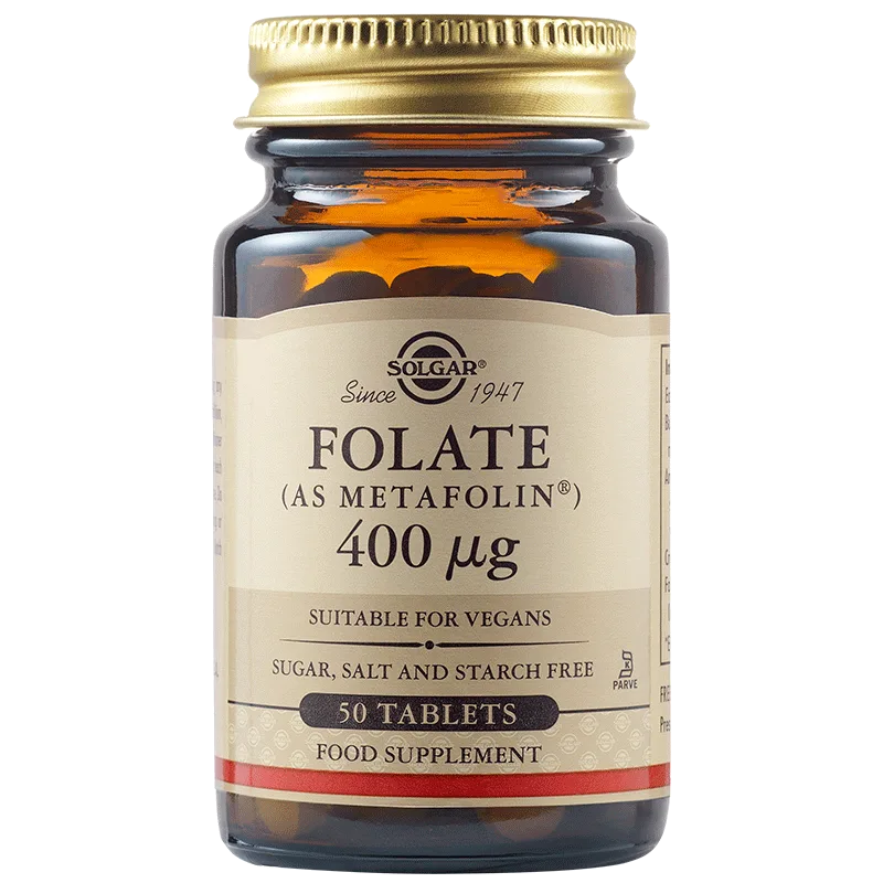 Folate 400mcg, 50 tablete, Solgar — preț și oferte