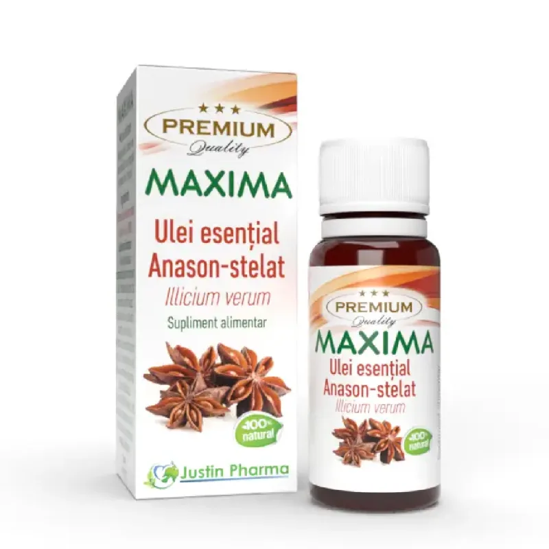 Ulei esential Anason-Stelat Maxima, uz intern, 10 ml, Justin Pharma — preț și oferte