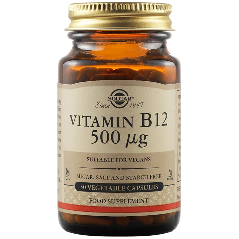 Vitamina B12 500mg, 50 capsule vegetale, Solgar — preț și oferte
