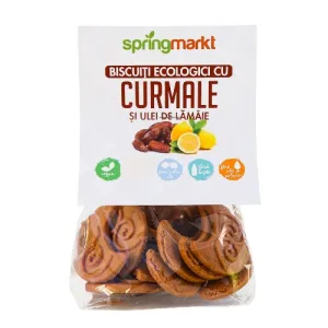 Biscuiti Eco cu curmale si ulei de lamaie, 100g, Springmarkt