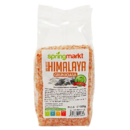 Sare roz de Himalaya grunjoasa, 500g, Springmarkt — preț și oferte