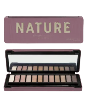 Paleta de farduri pentru pleoape Nature cu 12 culori 25560, 12x1.2g, Magic Studio