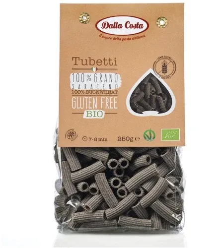 Paste Bio Tubetti din hrisca neagra, 250g, Dalla Costa — preț și oferte