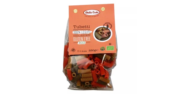 Paste Bio Tubetti din mazare, naut si linte, 250g, Dalla Costa — preț și oferte