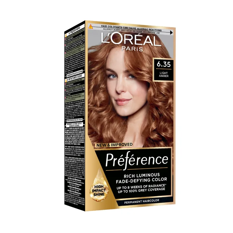 Vopsea de par permanenta cu amoniac Preference 6.35 Havana, 174ml, L'Oreal Paris — preț și oferte