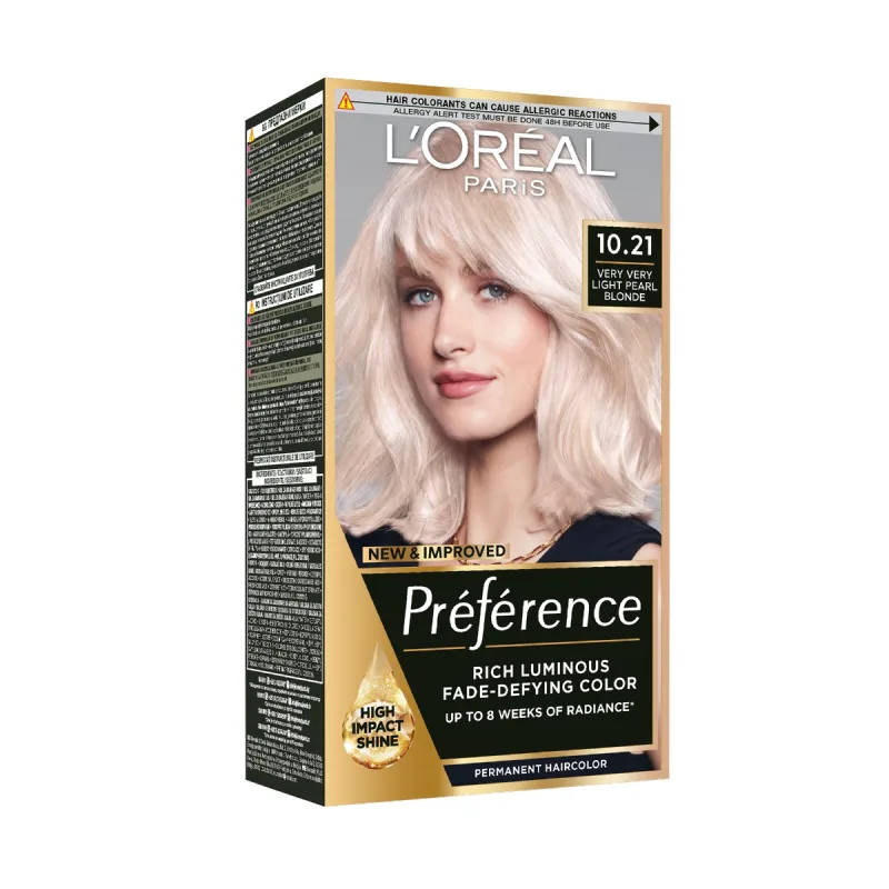 Vopsea de par permanenta cu amoniac Preference 10.21 Stockholm, 174ml, L'Oreal Paris — preț și oferte