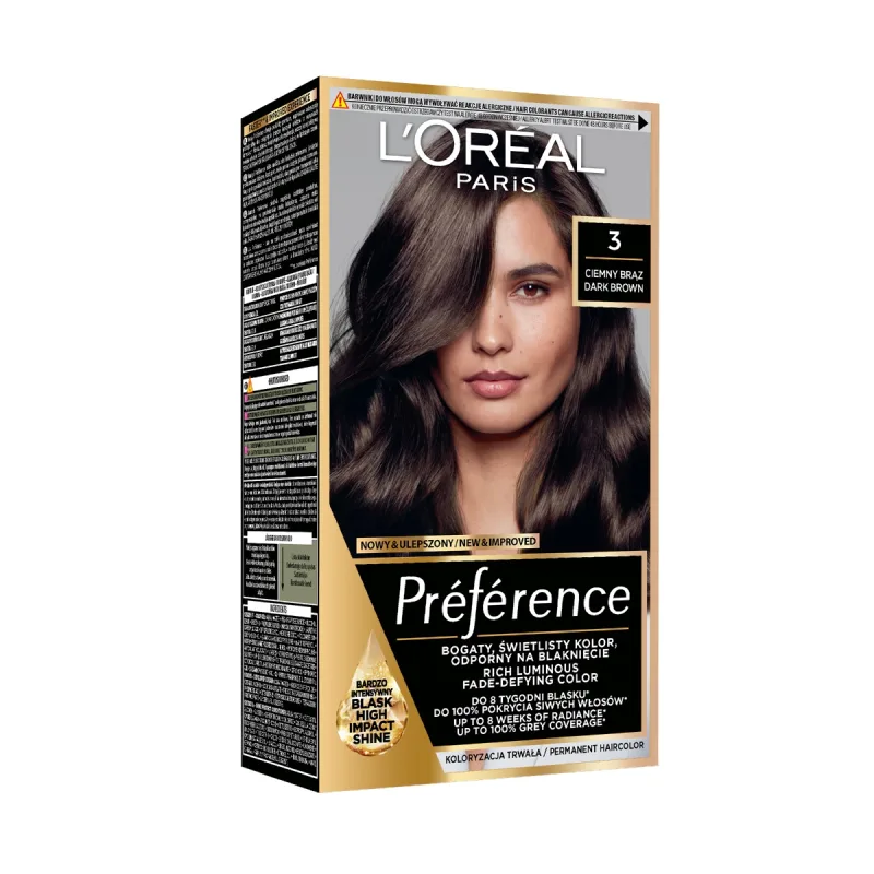 Vopsea de par permanenta cu amoniac Preference 3.0 Brasilia, 174ml, L'Oreal Paris — preț și oferte