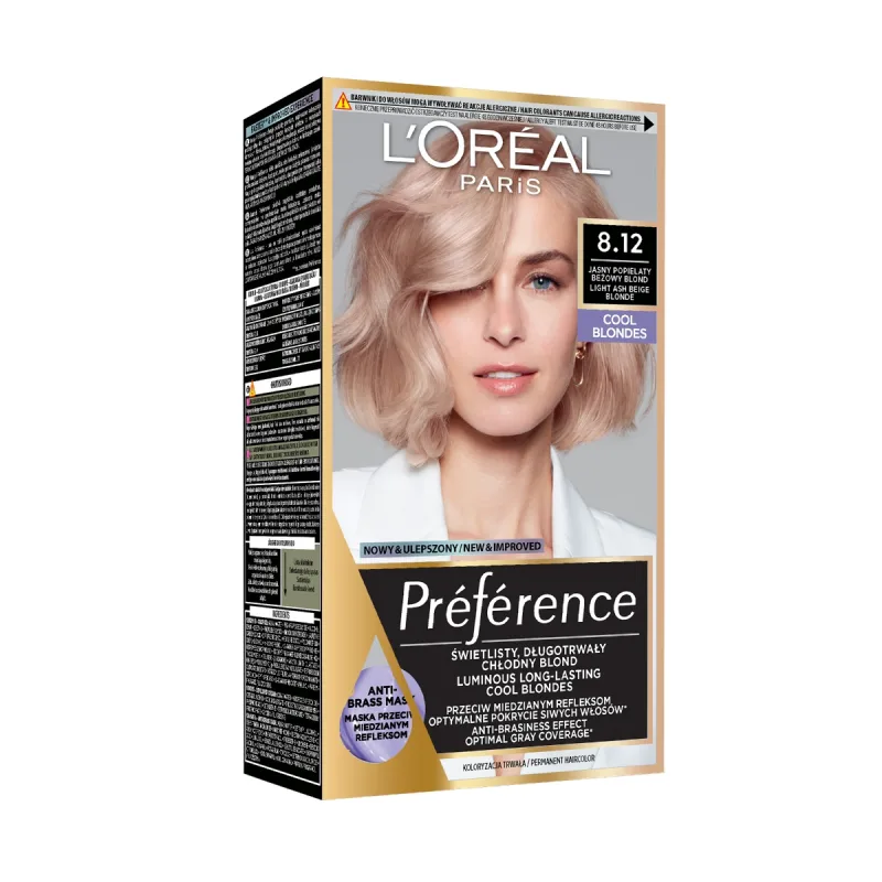 Vopsea de par permanenta cu amoniac Preference 8.12 Alaska, 204ml, L'Oreal Paris — preț și oferte