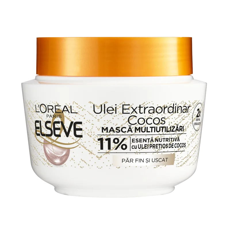 Masca de par Ulei Extraordinar Cocos, 300ml, Elseve — preț și oferte