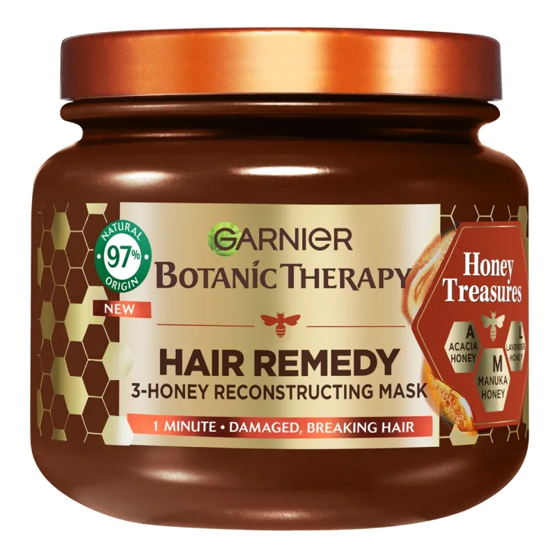 Masca pentru par deteriorat cu tendinta de rupere Honey Treasures Botanic Therapy, 340ml, Garnier — preț și oferte