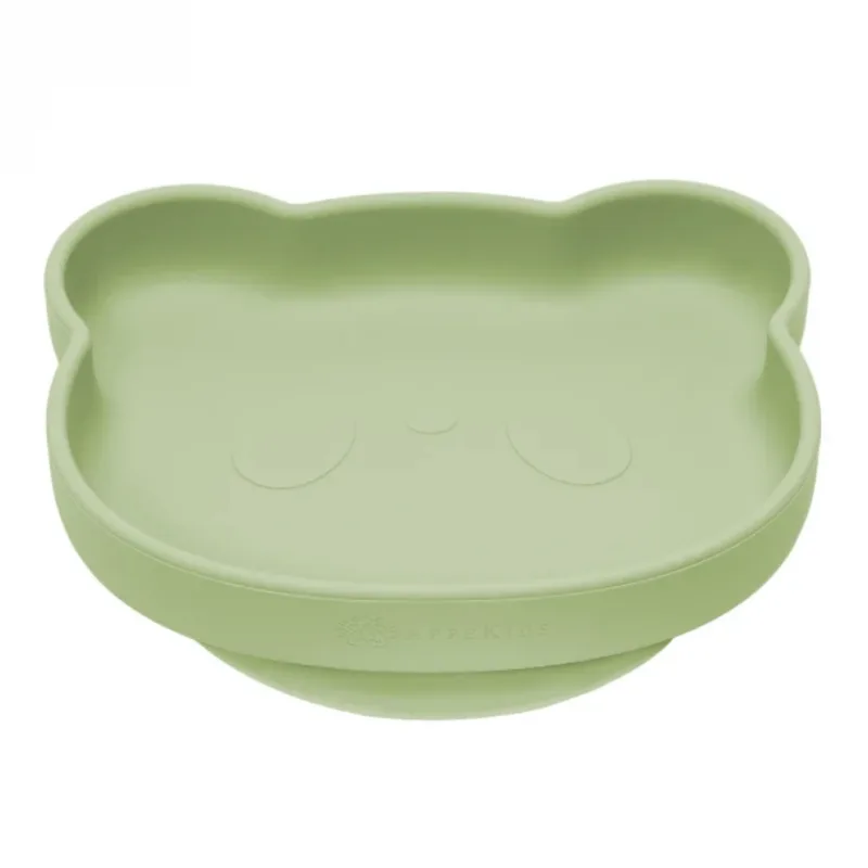 Farfurie din silicon cu ventuza The Little Bear, +6 luni, Raw Green, Appekids — preț și oferte