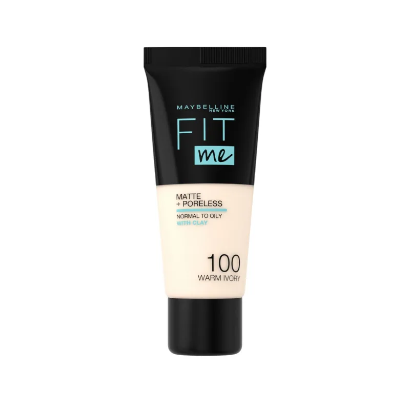 Fond de ten Matte & Poreless 100 Warm Ivory Fit Me, 30ml, Maybelline Maybelline New York — preț și oferte