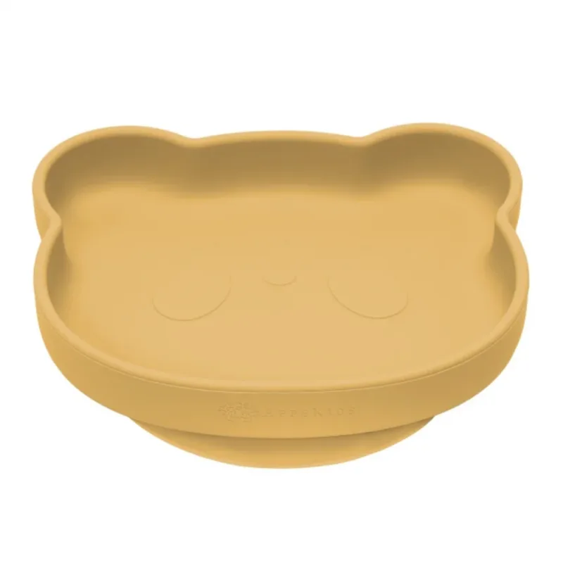 Farfurie din silicon cu ventuza The Little Bear, +6 luni, Old Rose, Appekids — preț și oferte