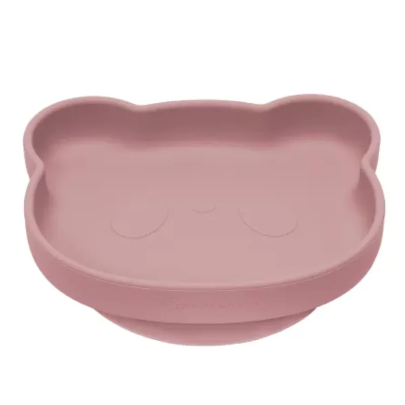 Farfurie din silicon cu ventuza The Little Bear, +6 luni, Old Rose, Appekids — preț și oferte